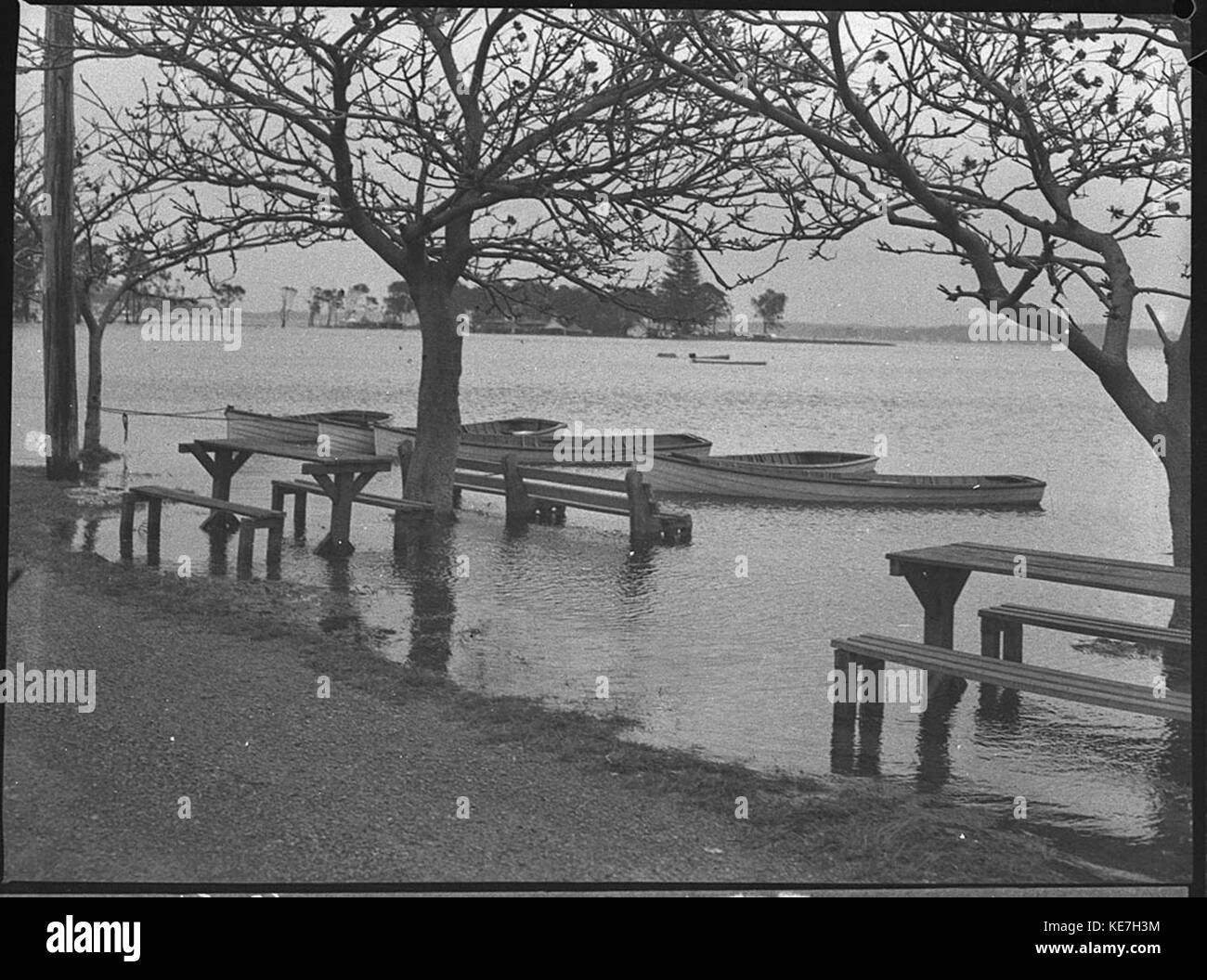 30675 Flood at Lake Macquarie Stock Photo Alamy