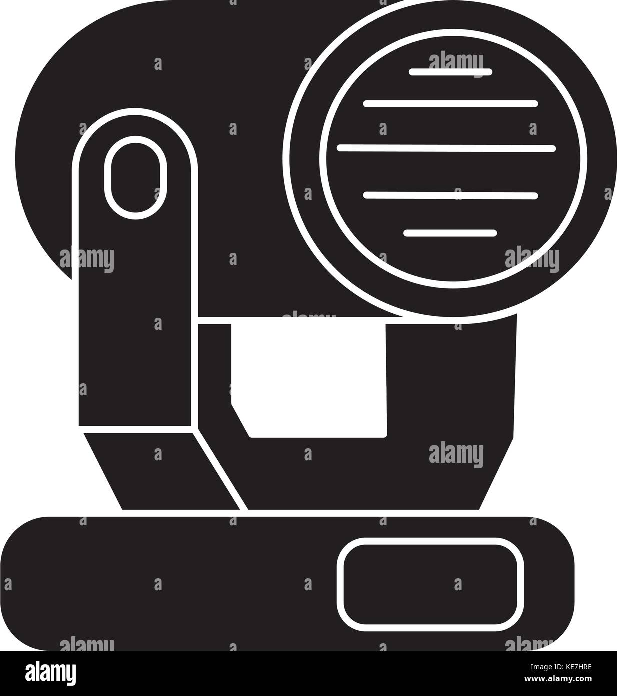 lights show icon, vector illustration, black sign on isolated ...