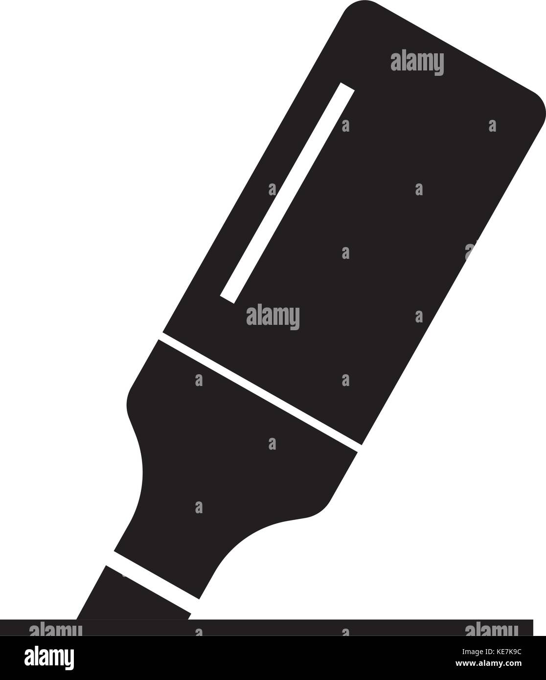 marker icon, vector illustration, black sign on isolated background ...