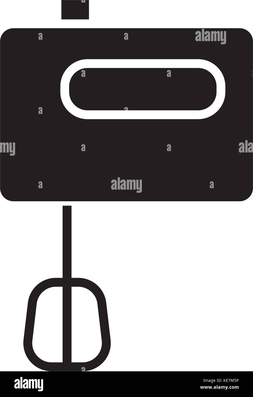 mixer icon, vector illustration, black sign on isolated background ...