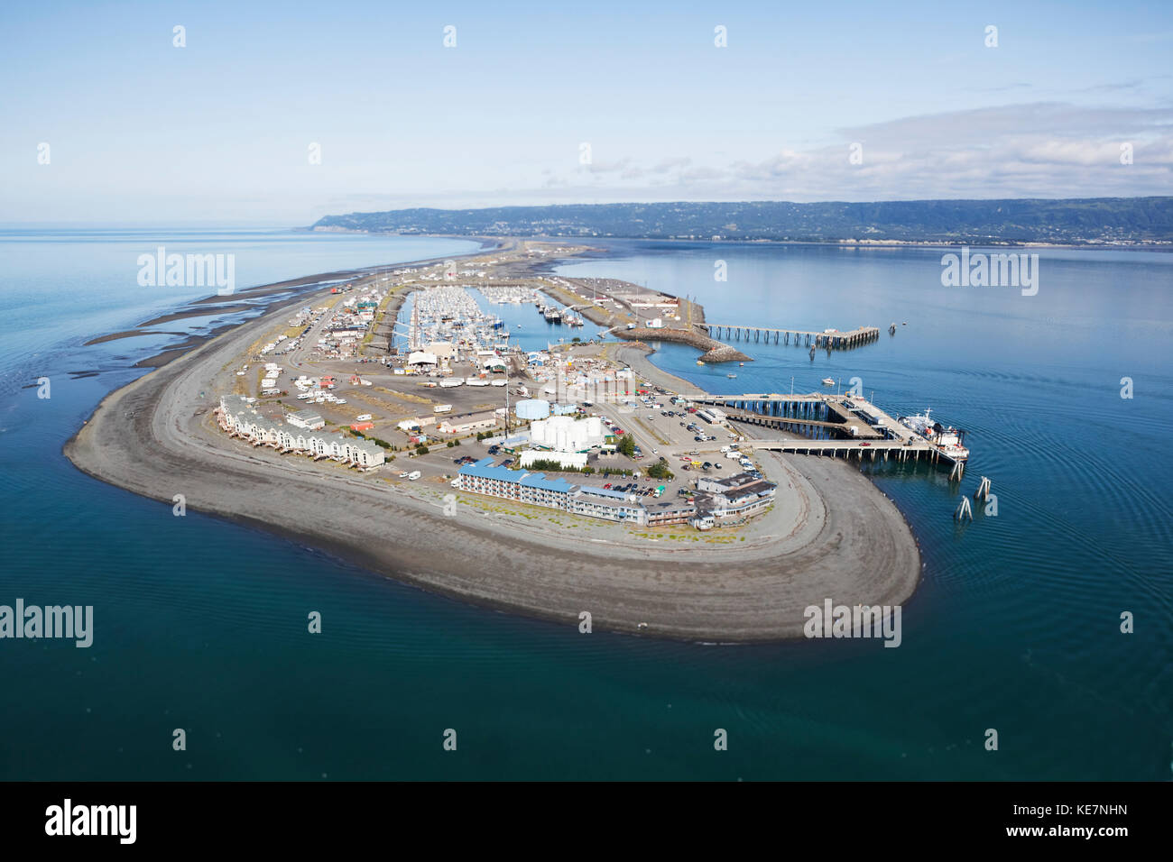 Homer Spit, Kachemak Bay; Homer, Alaska, United States Of America Stock Photo