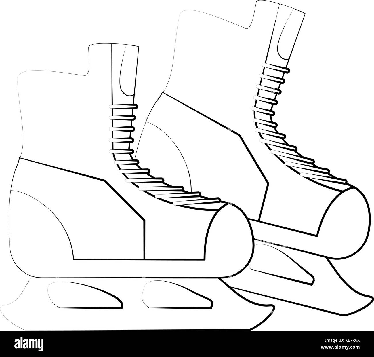 Ice skates equipment Stock Vector Image & Art Alamy
