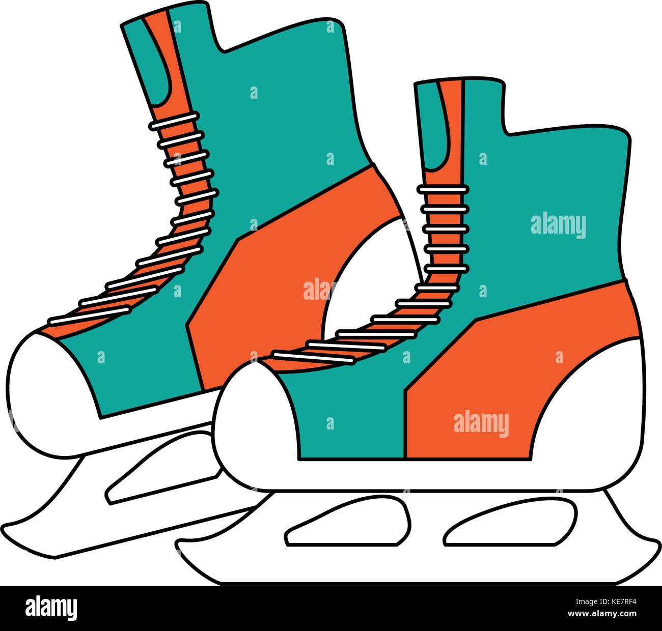 Ice skates equipment Stock Vector Image & Art Alamy