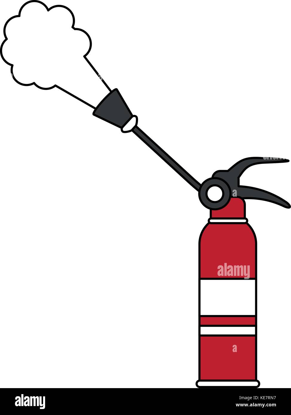 Extinguisher firefigther tool Stock Vector