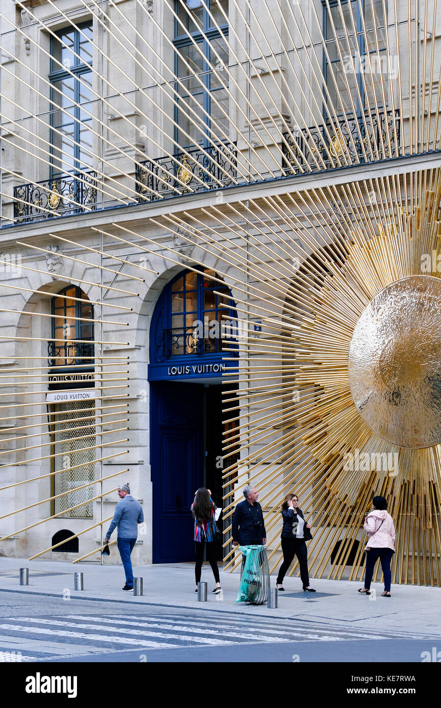 Louis Vuitton flagship store, place Vendôme, Paris - France Stock