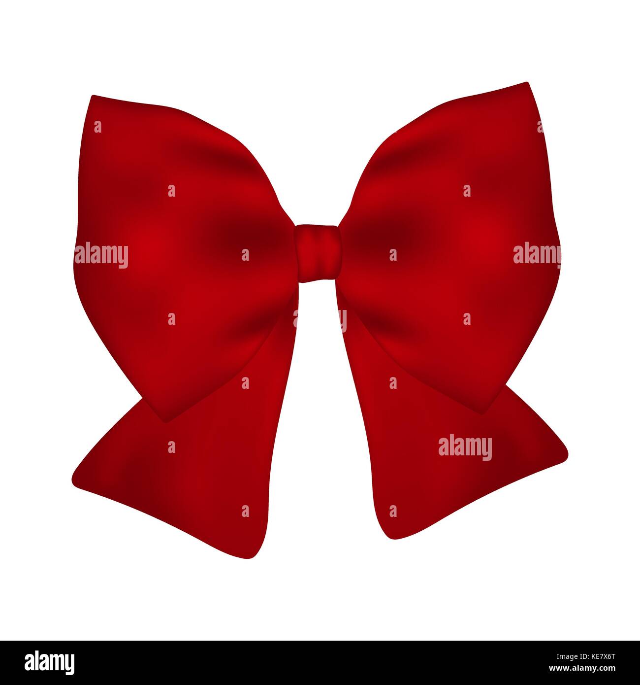 Red gift bow of ribbon Stock Vector Image & Art Alamy