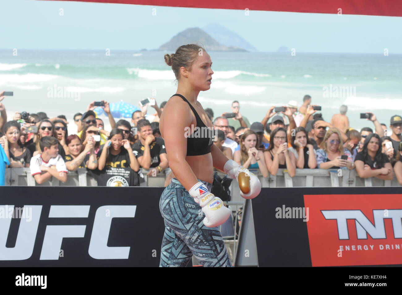 Rio de Janeiro, Brazil, July 29, 2015 Ronda Rousey open workout in