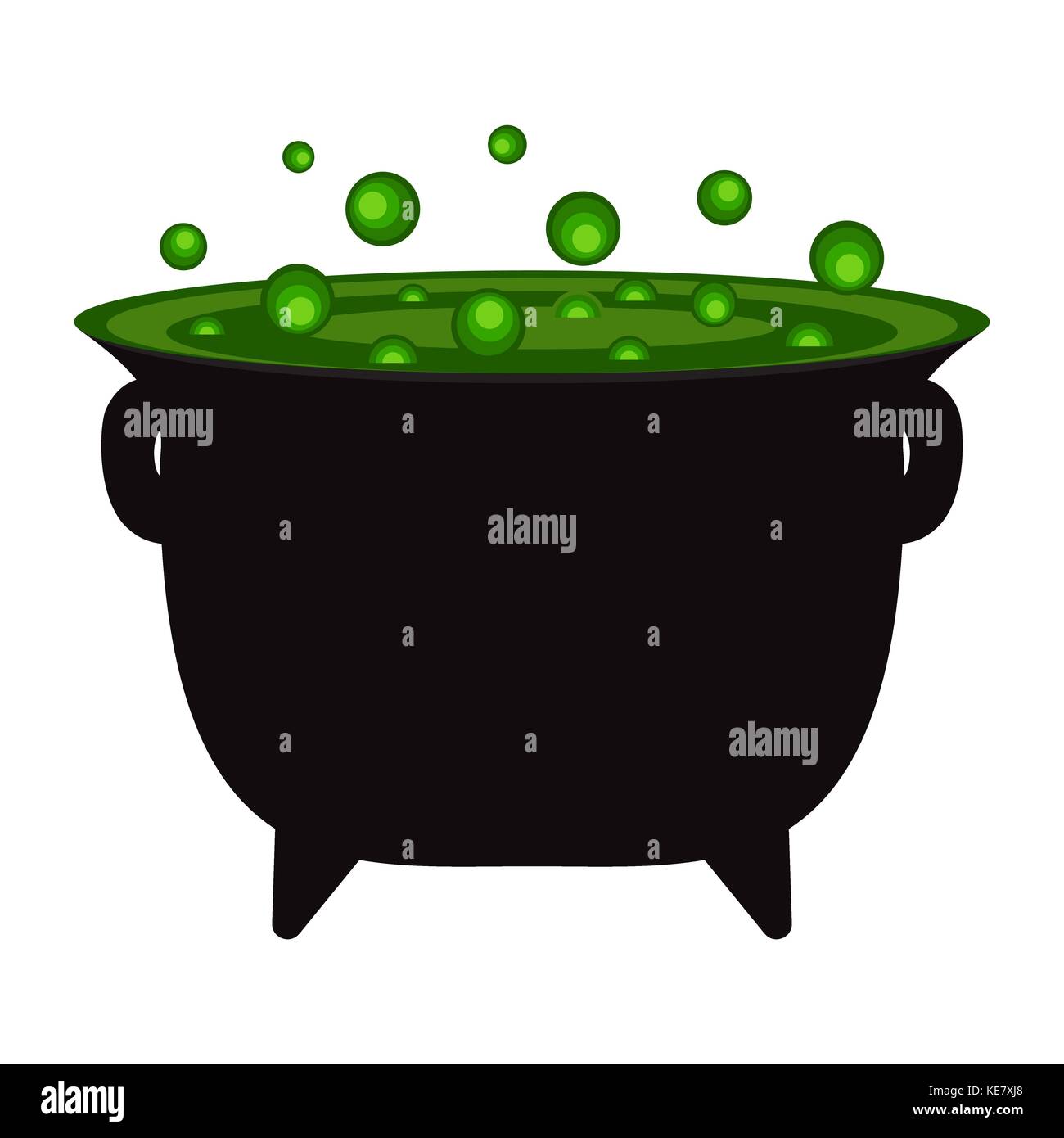 Potty with a witch potion for Halloween Stock Vector