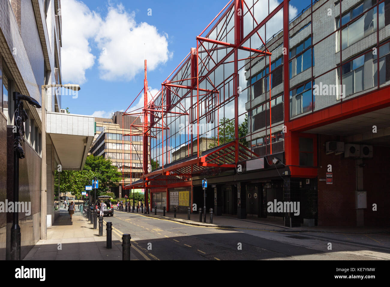 View looking up Burgess Street towards Barkers Pool, John Lewis on the