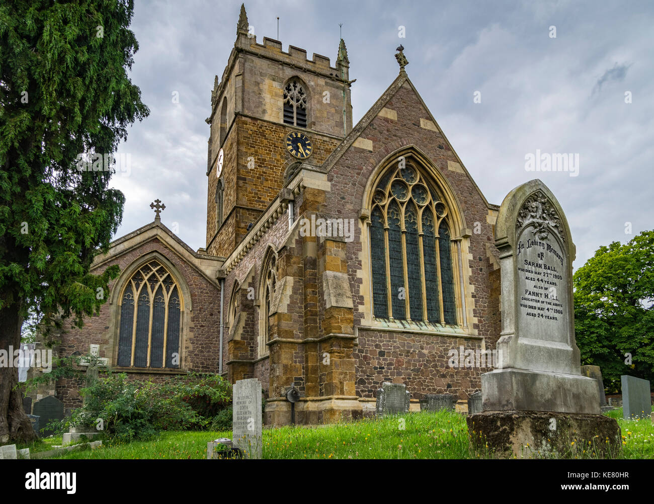 Historic church, St. Luke's Church, in a civil parish in England; Thurnby and Bushby, Leicestershire, England Stock Photo