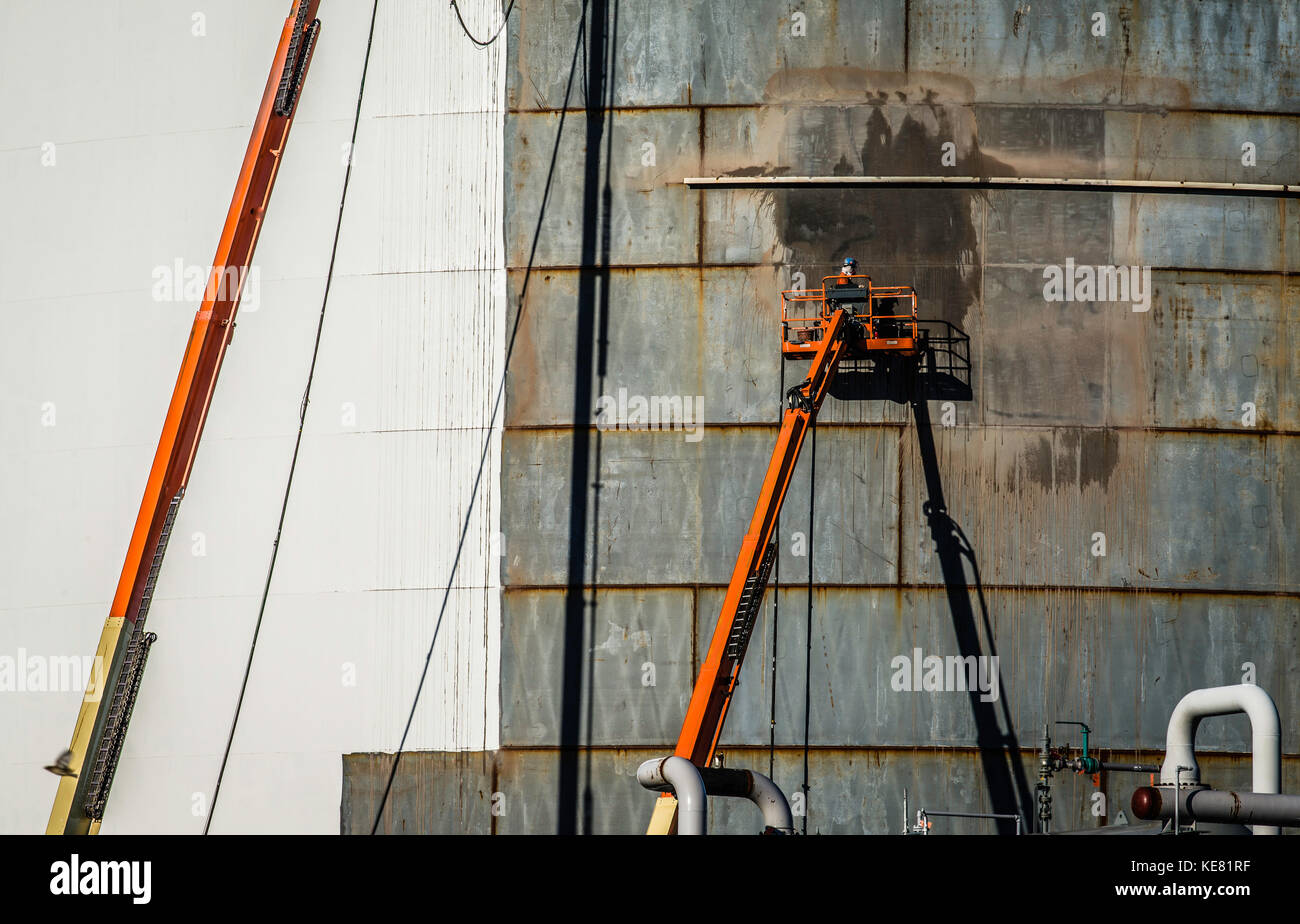 Marcus Hook, NJ, industrial refinery construction Stock Photo Alamy