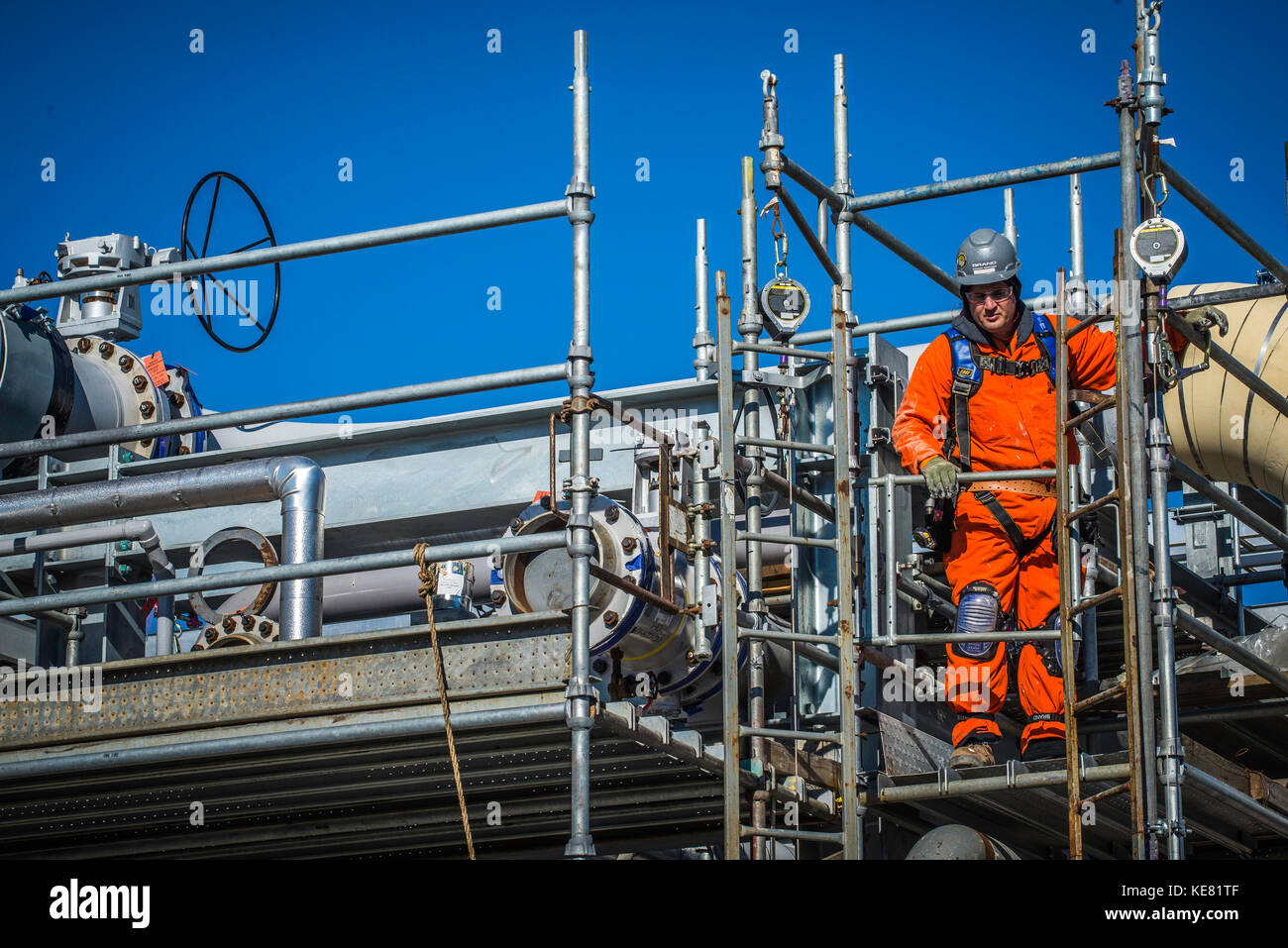Marcus Hook, NJ, industrial refinery construction Stock Photo Alamy