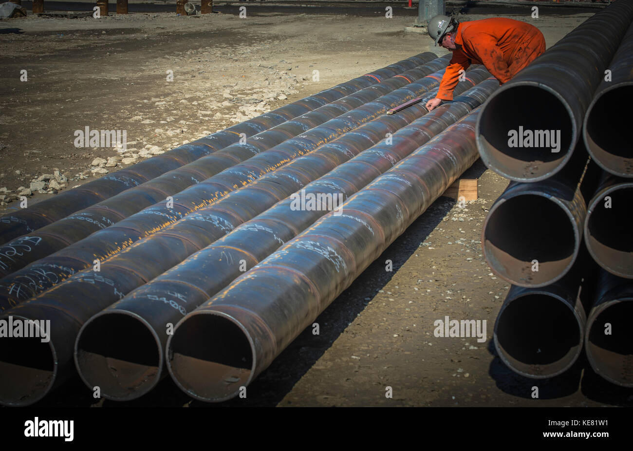 Marcus Hook, NJ, industrial refinery construction Stock Photo Alamy