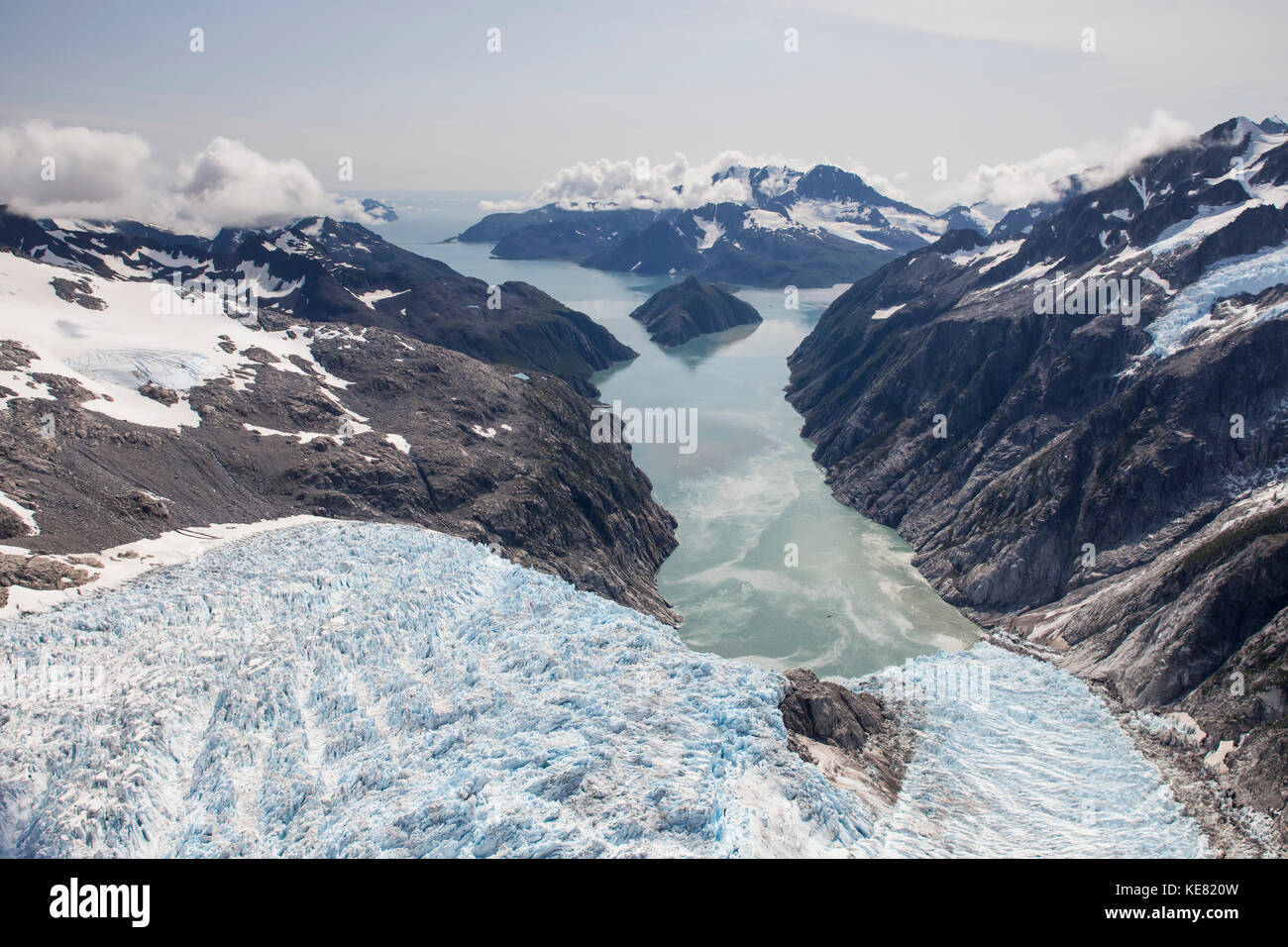 Aerial View Of Northwestern Glacier Kenai Fjords National Park Kenai