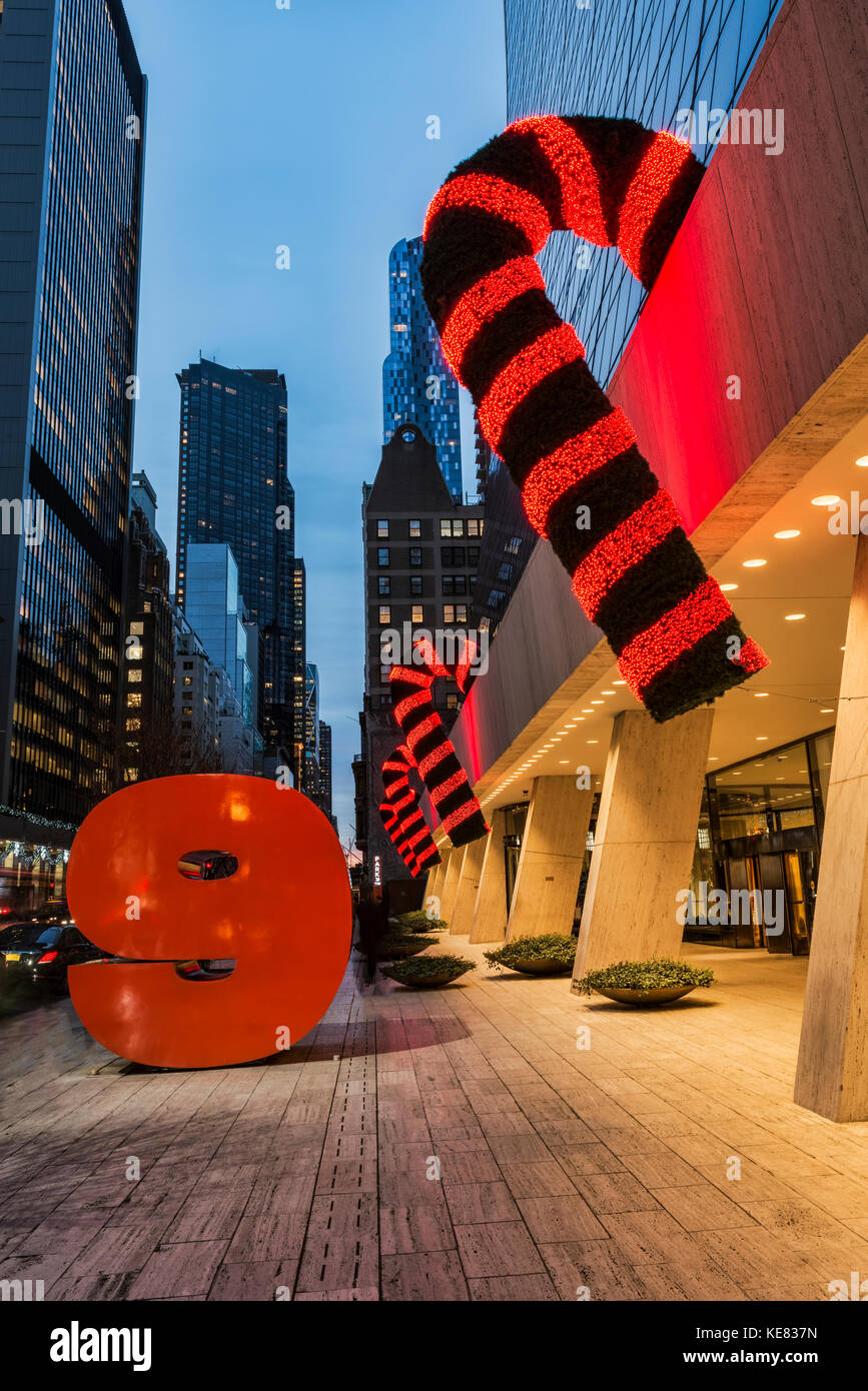 Christmas Decorations In MidTown Manhattan, 9 West 57th Street; New