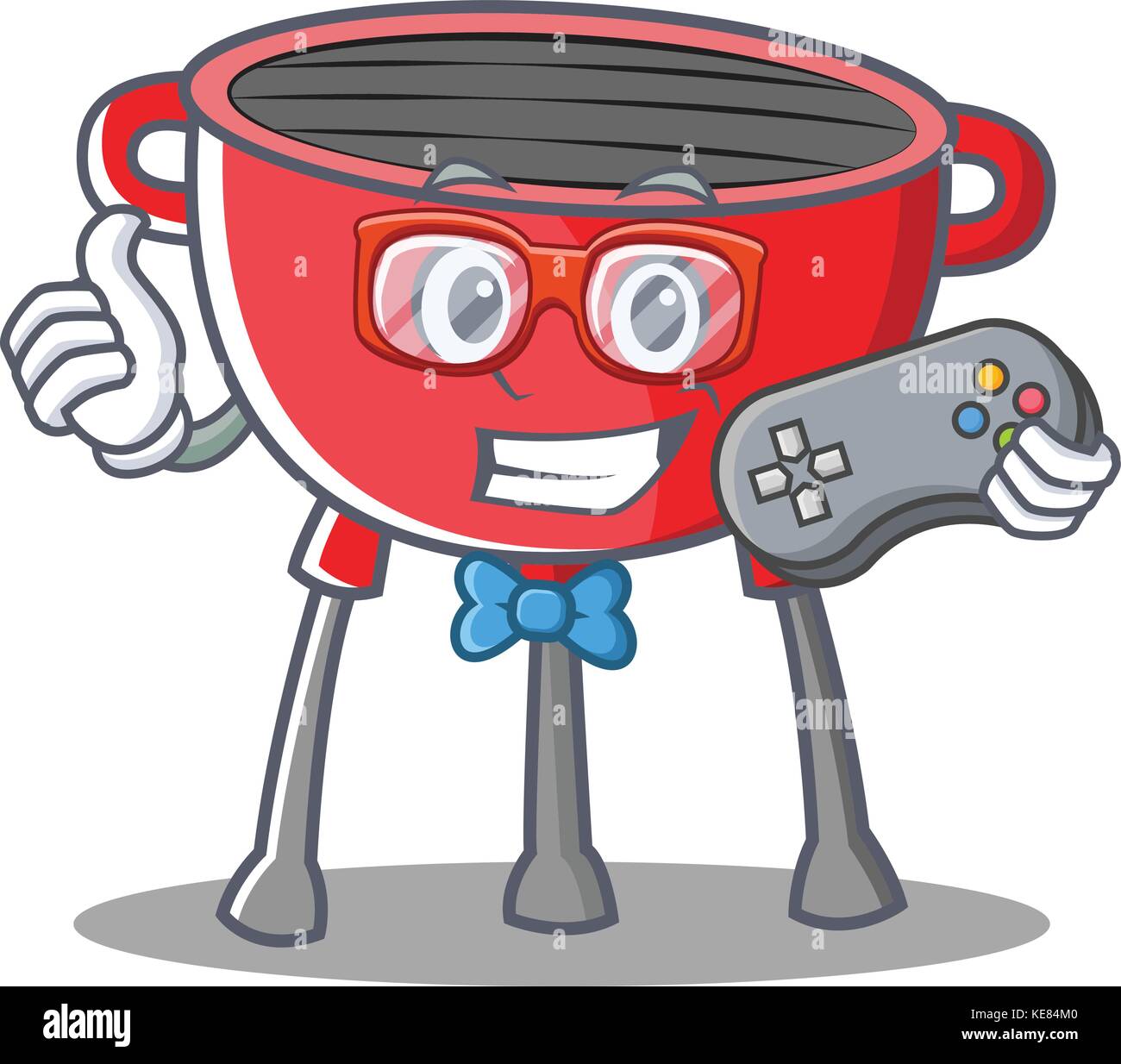 Gamer Barbecue Grill Cartoon Character Stock Vector Image & Art Alamy