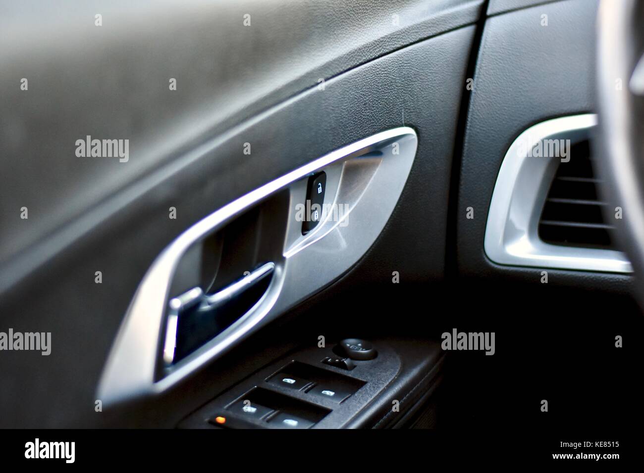 Car door handle and lock Stock Photo Alamy