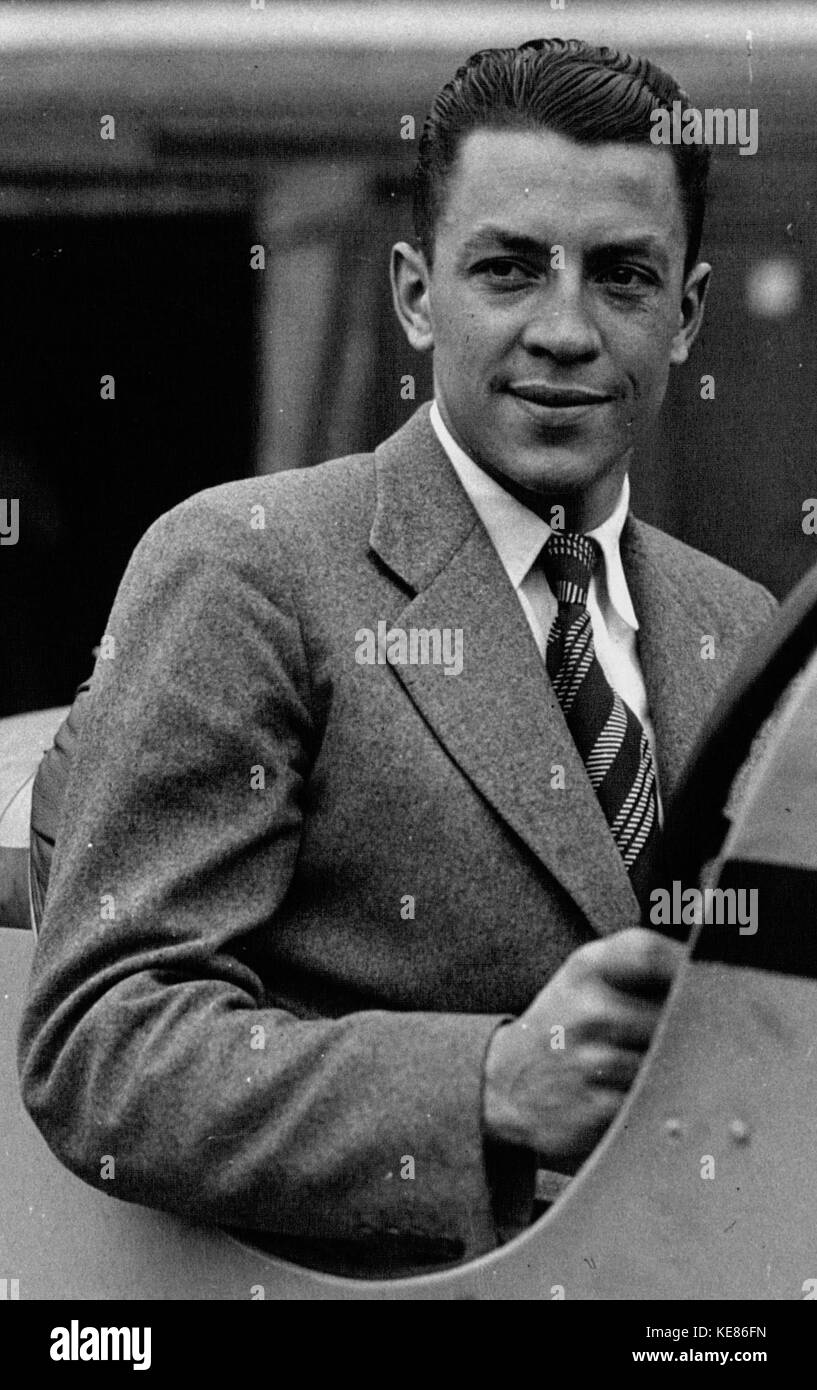 Gianfranco Comotti vainqueur du Grand Prix du Comminges 1934 Stock