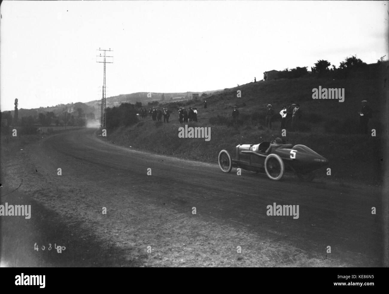 Georges Boillot at the 1914 French Grand Prix (7) Stock Photo