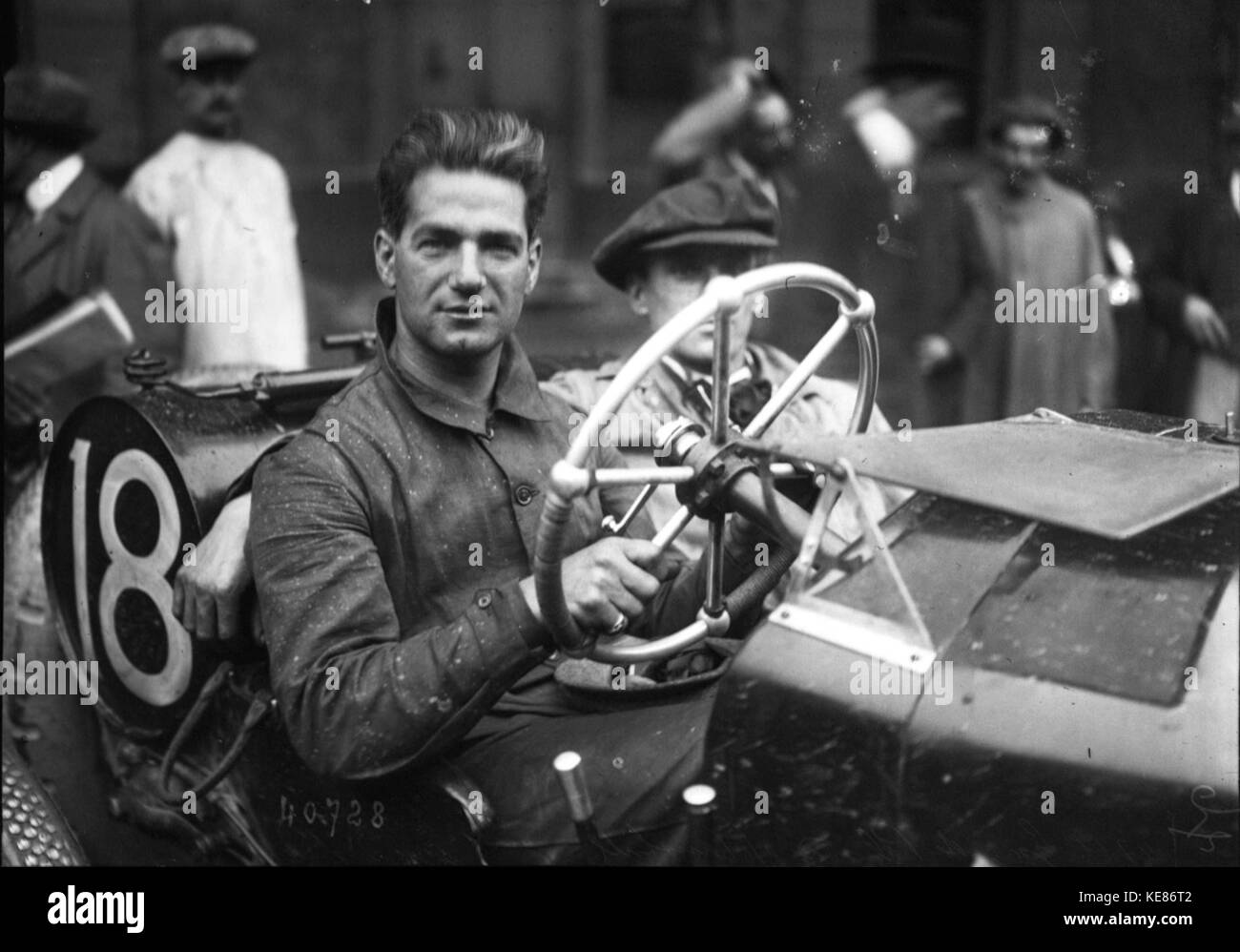 Ralph DePalma at the 1914 French Grand Prix Stock Photo