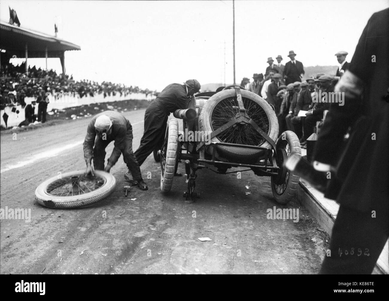 Tournier at the 1914 French Grand Prix (3) Stock Photo
