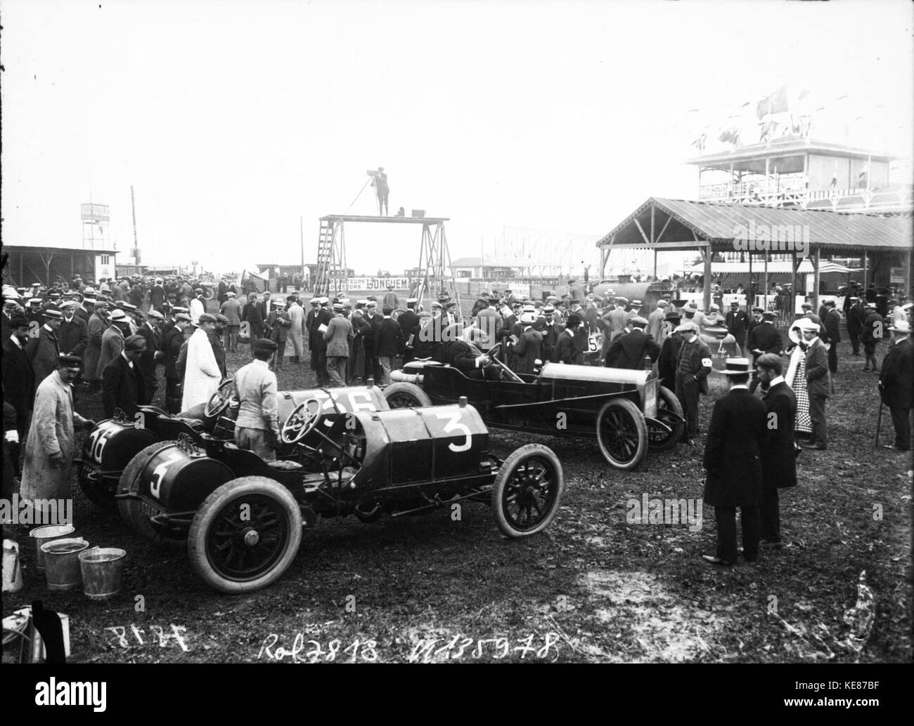 View at the 1908 French Grand Prix at Dieppe Stock Photo Alamy
