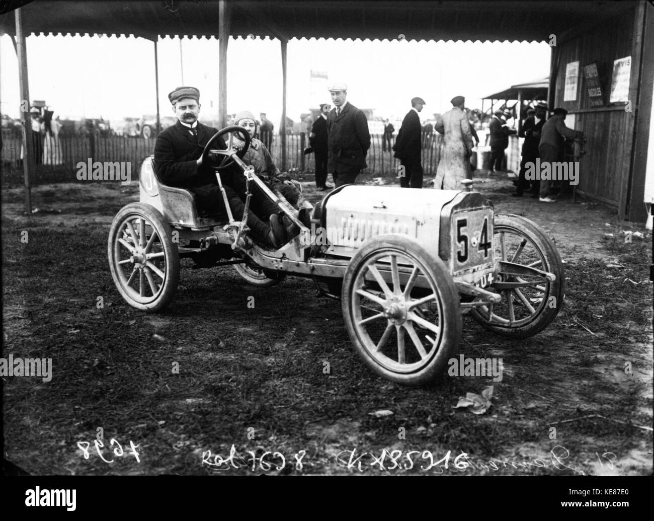 H. Demeester in his Demeester at the 1908 Grand Prix des Voiturettes at ...