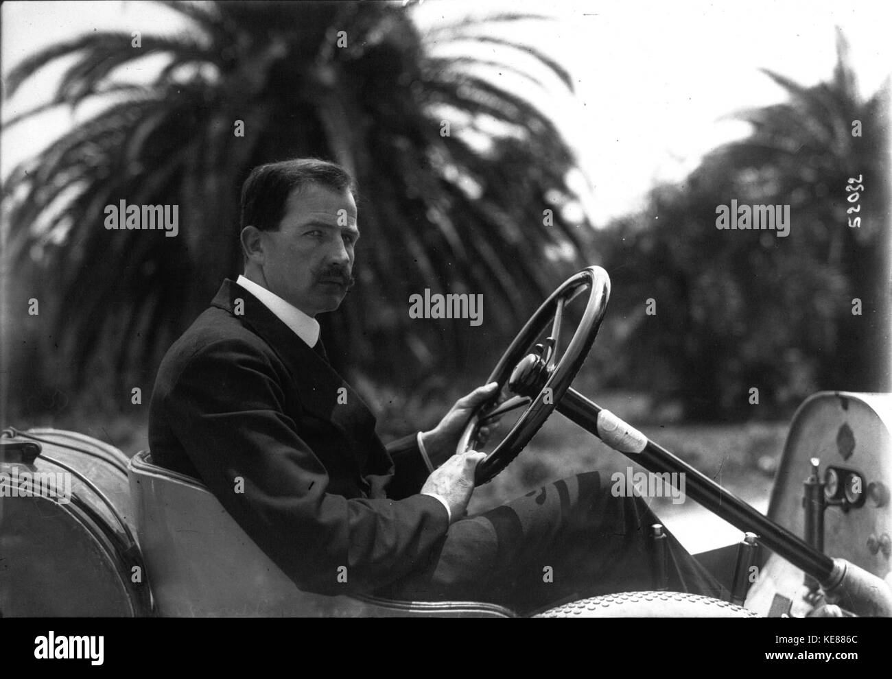 Felice Nazzaro in his Nazzaro at the 1914 Targa Florio (2) Stock Photo