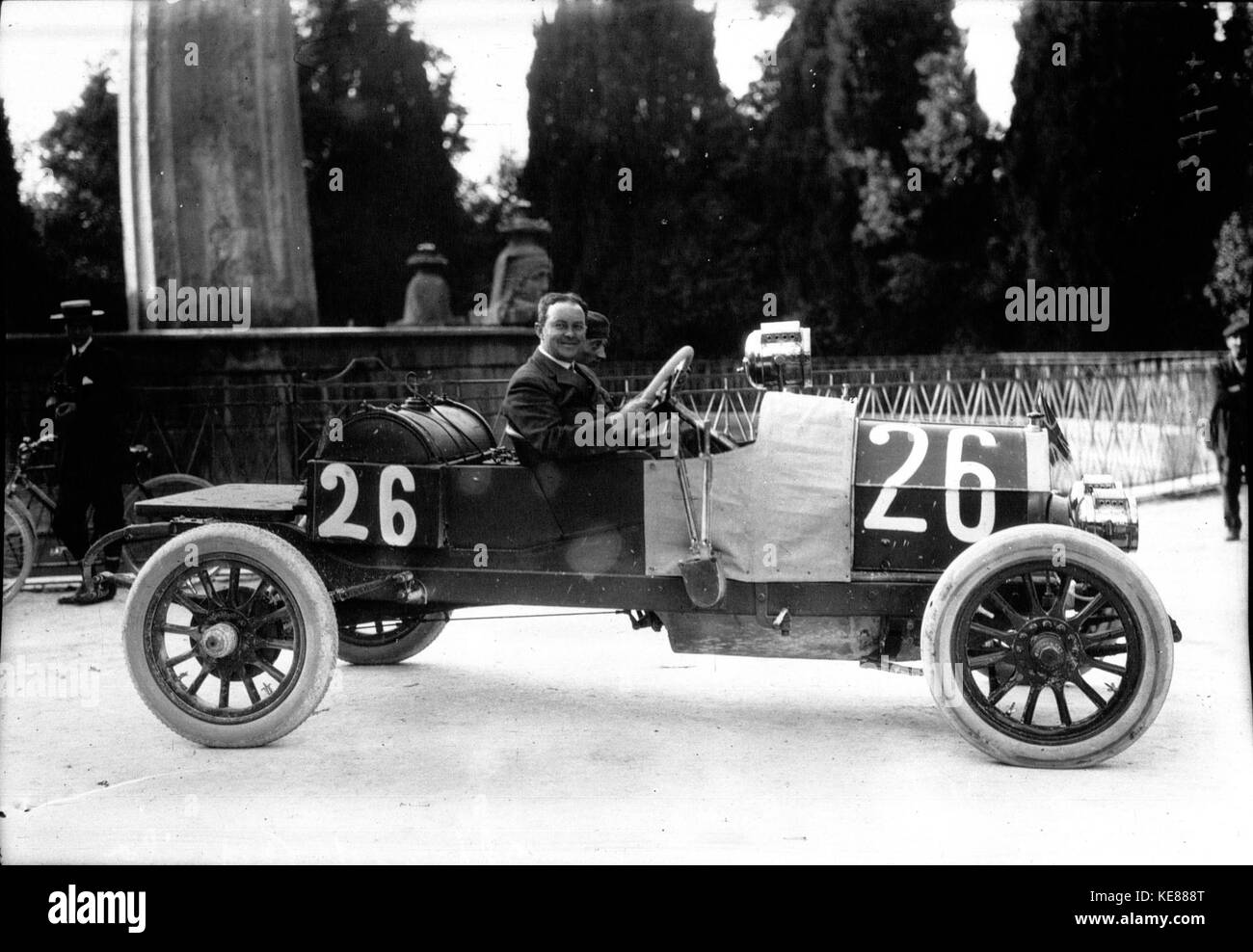 Norman Olsen in his Aquila Italiana at the 1913 Targa Florio Stock ...