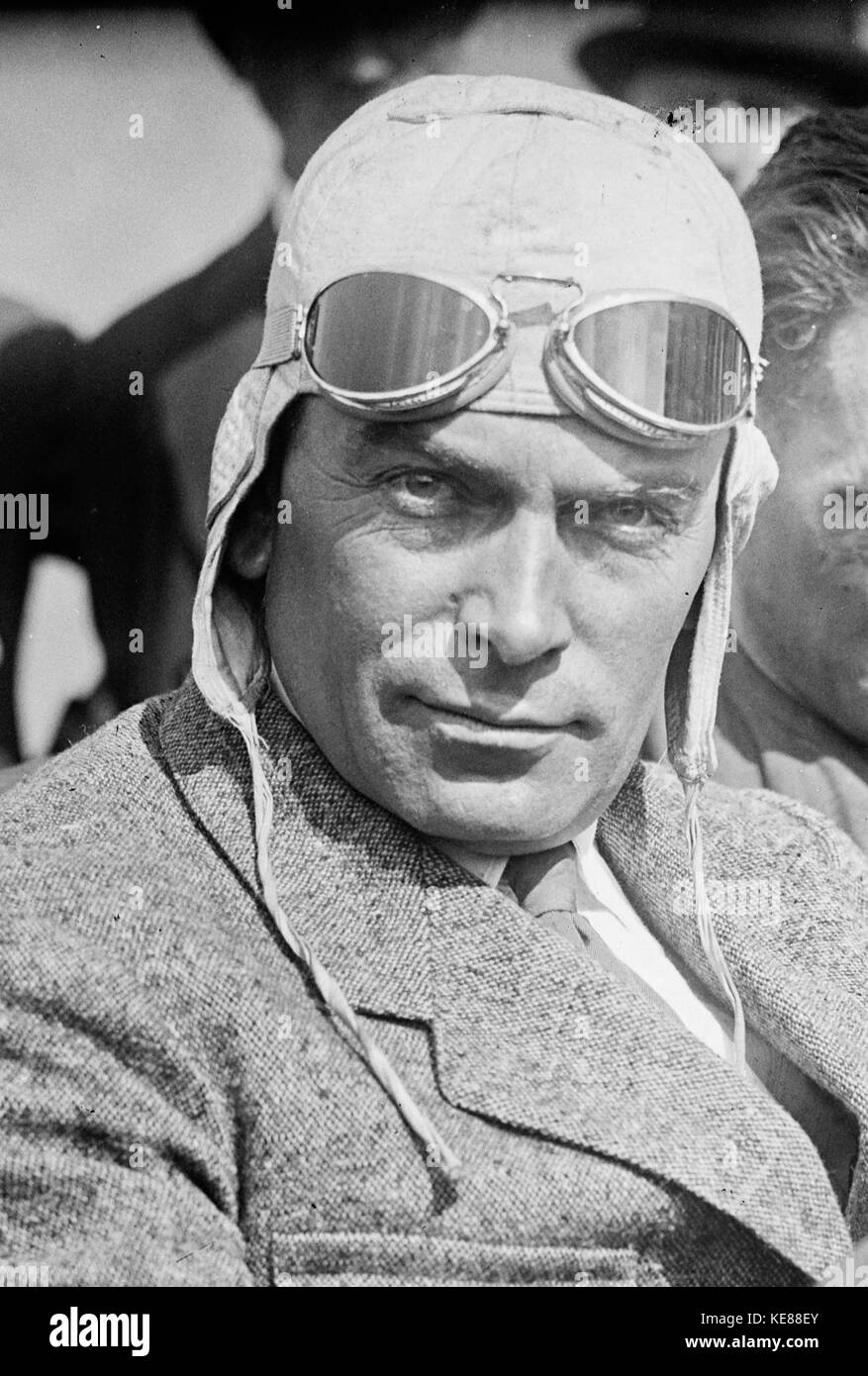 Louis Wagner at the 1921 French Grand Prix (cropped Stock Photo Alamy