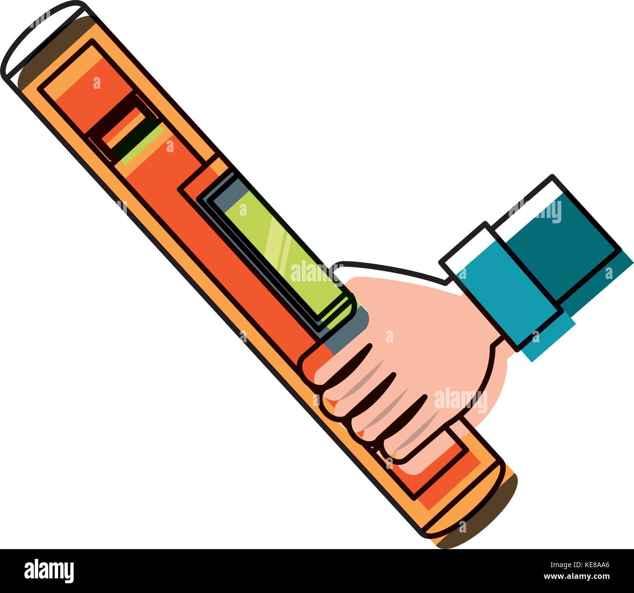 hand with level vector illustration Stock Vector Image & Art - Alamy
