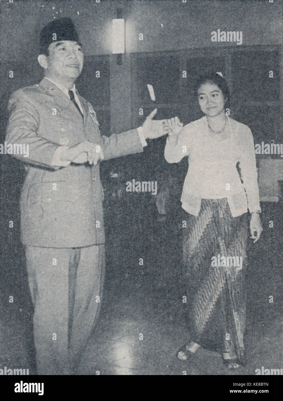 Sukarno dancing with Megawati, Bung Karno Penjambung Lidah Rakjat 255 Stock Photo