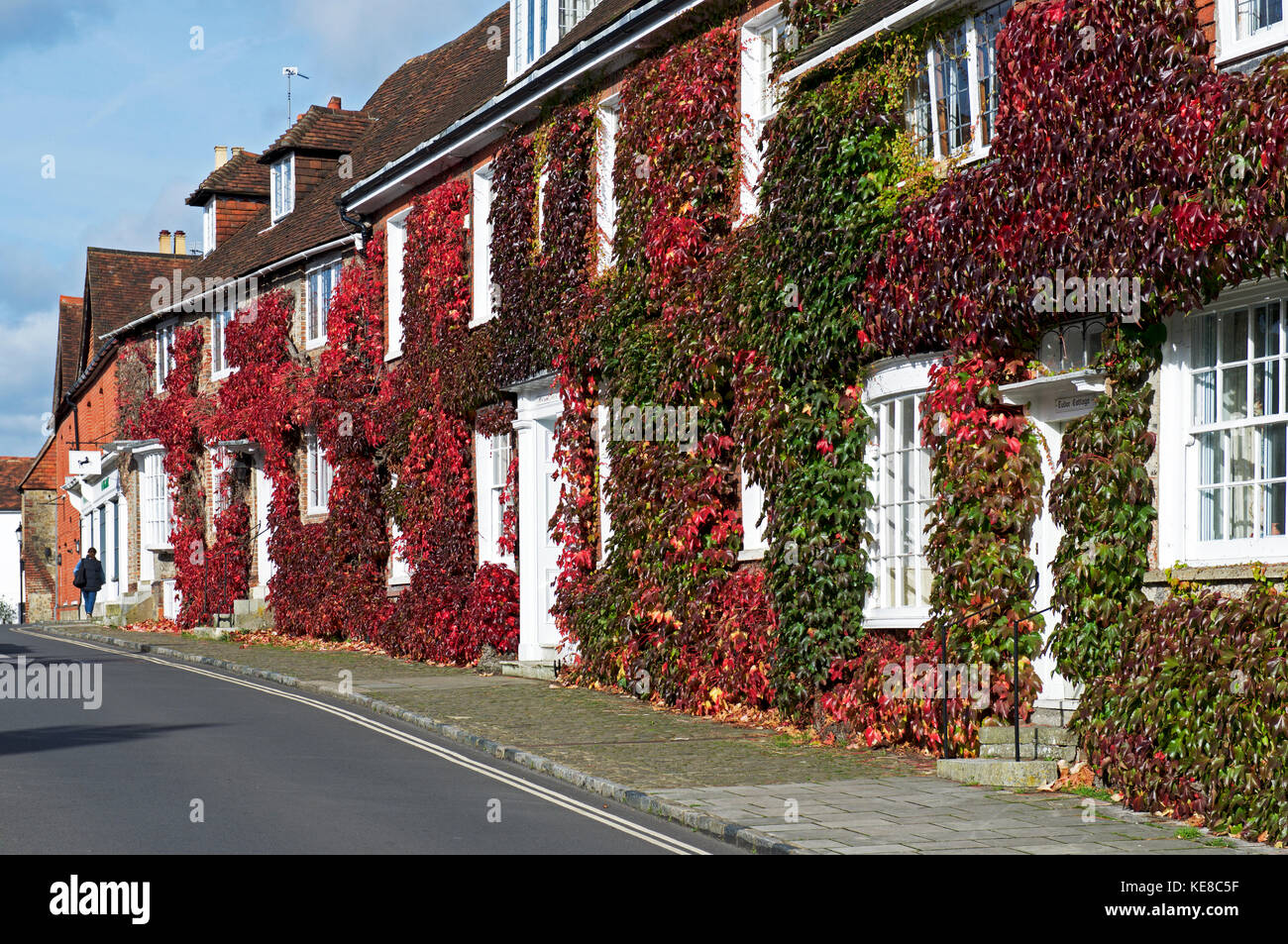 Terraced houses, Midhurst, West Sussex, England UK Stock Photo