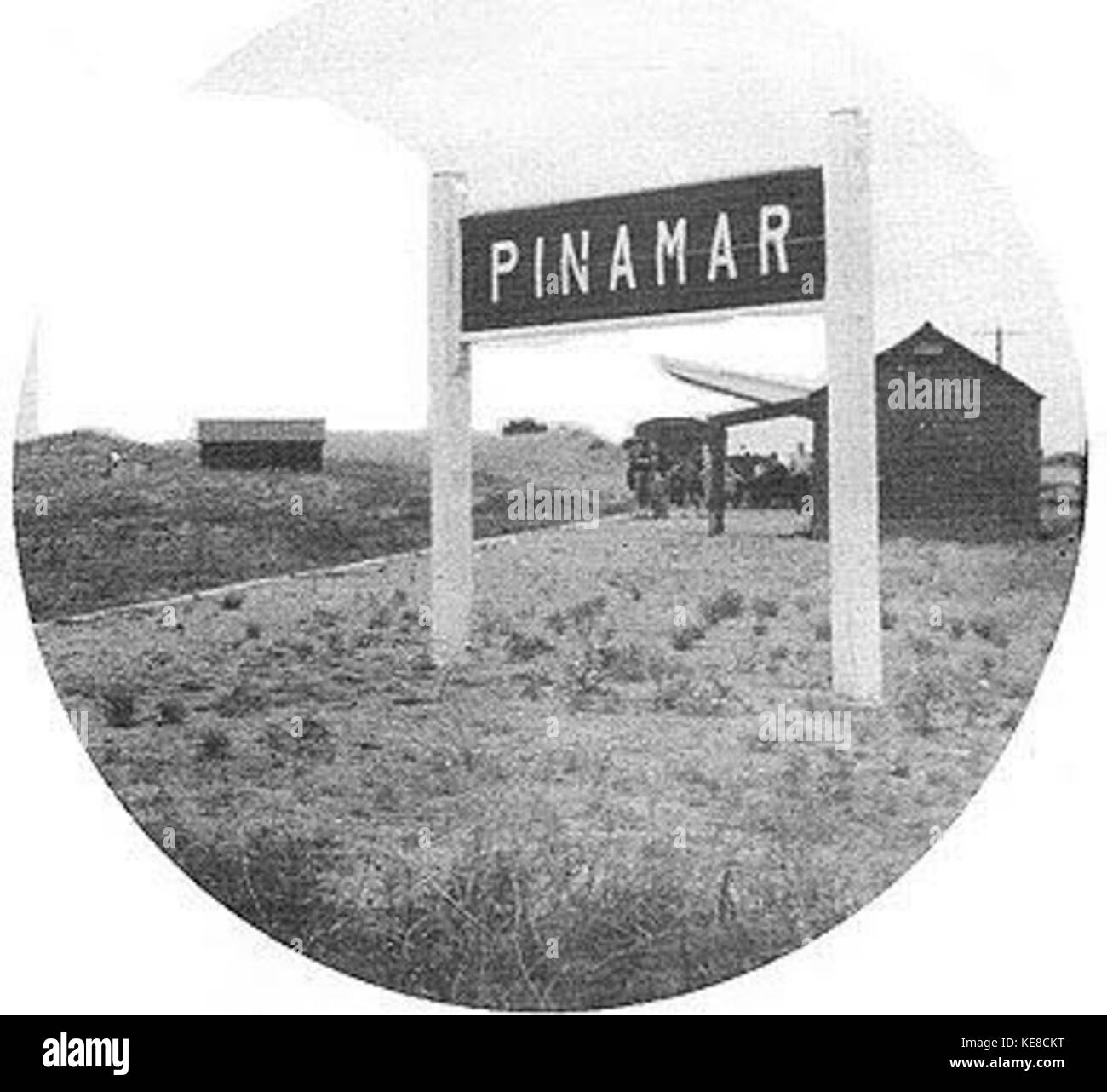 Pinamar Sign Sign atlantic ocean Black and White Stock Photos & Images - Alamy