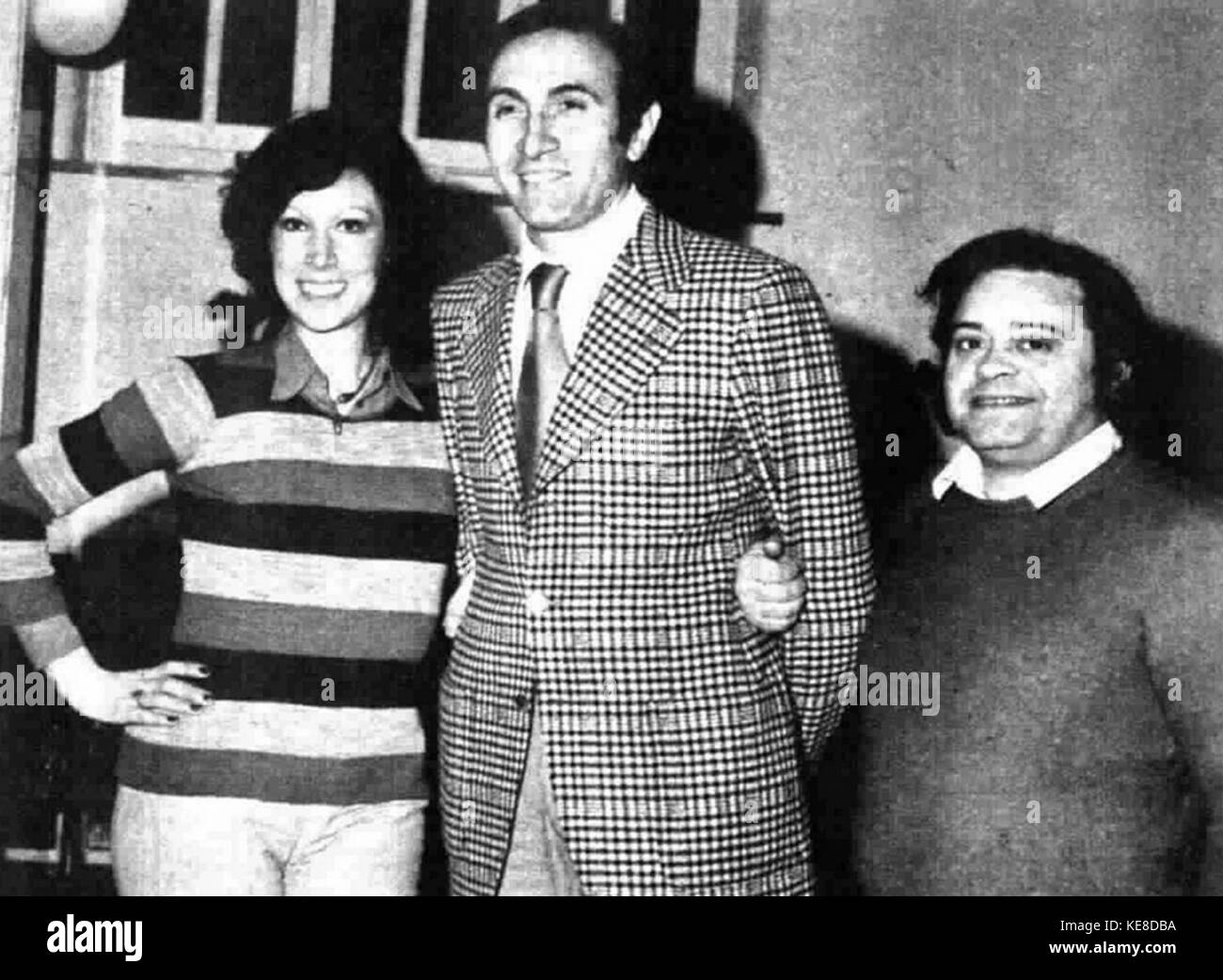Pippo Baudo, Maria Luisa Serena and Franco Latini Stock Photo