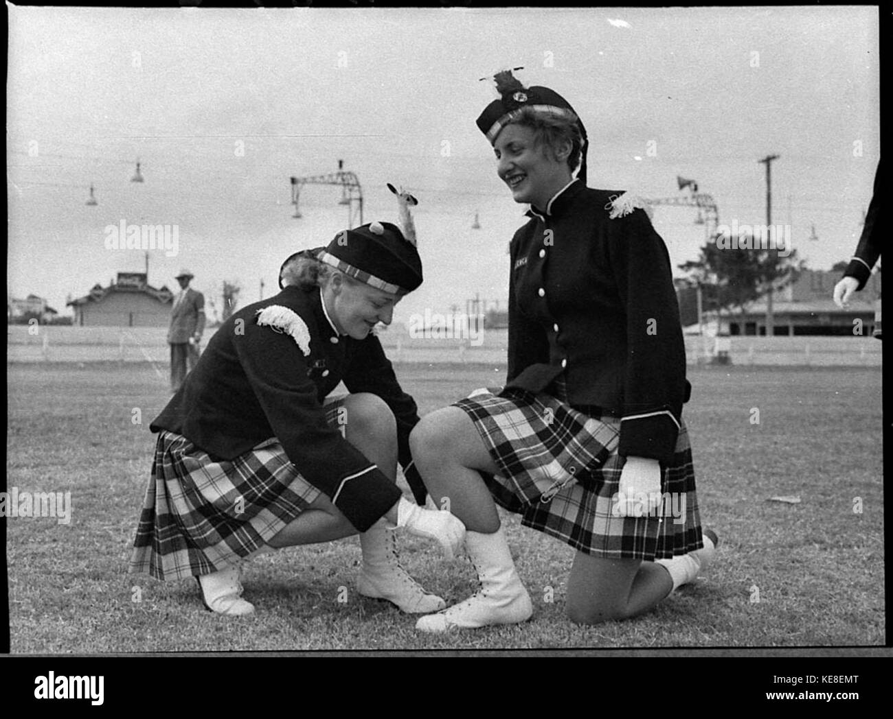37931 Marching girls at Newcastle Showground for Newcastle Girls
