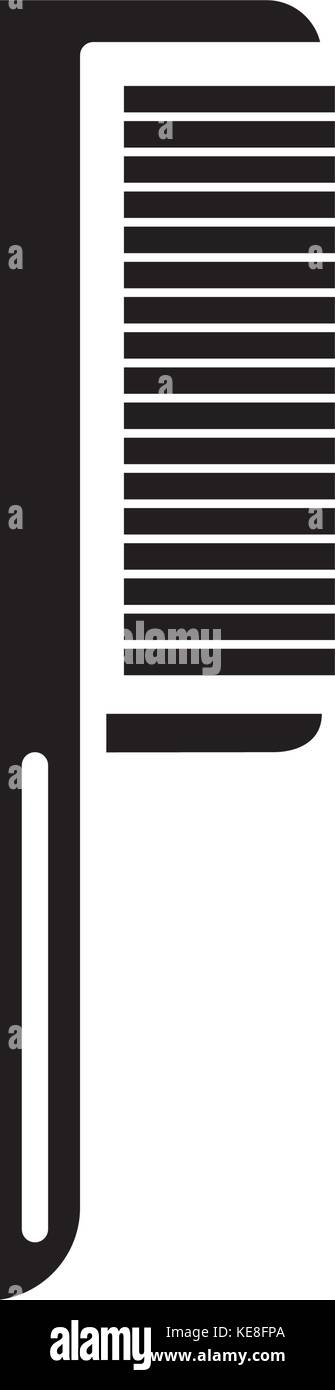 comb one icon, vector illustration, black sign on isolated background ...