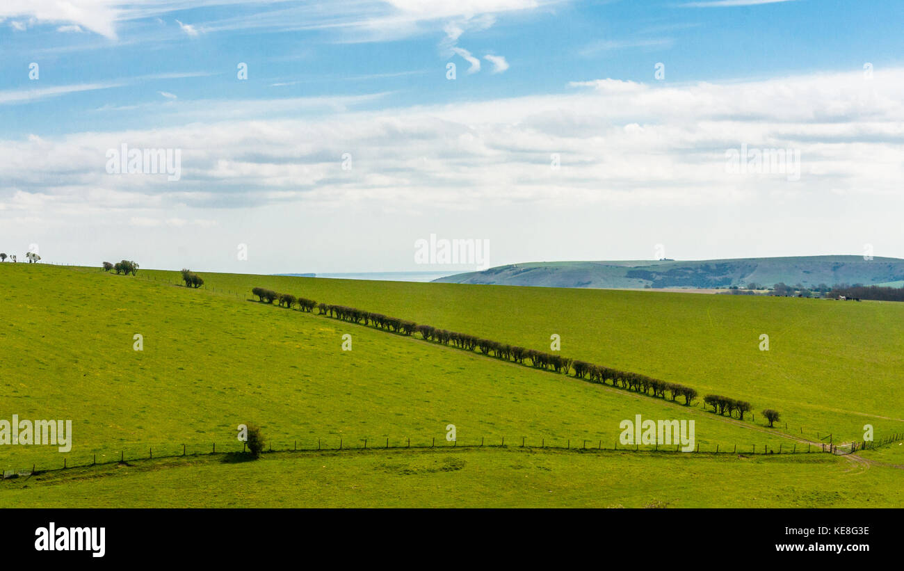Beautiful landscape of the South Downs National Park, England Stock Photo