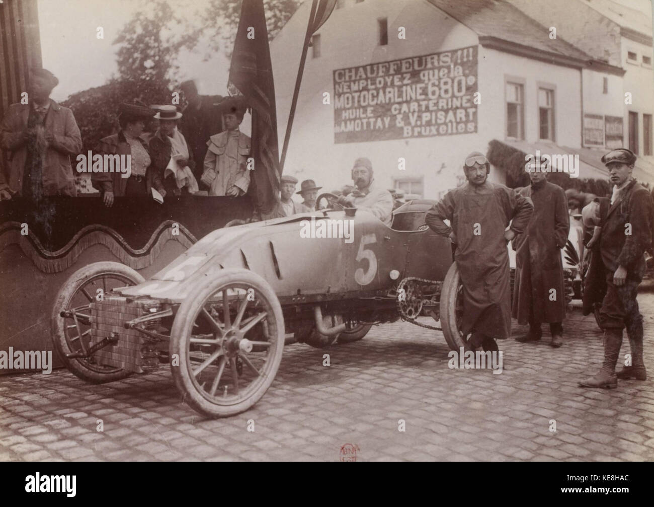 Lucien Hautvast au Circuit des Ardennes, sur Pipe I (25 juillet 1904) Stock Photo