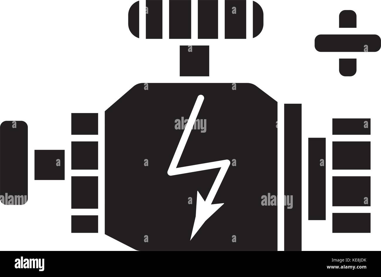 engine car icon, vector illustration, black sign on isolated background