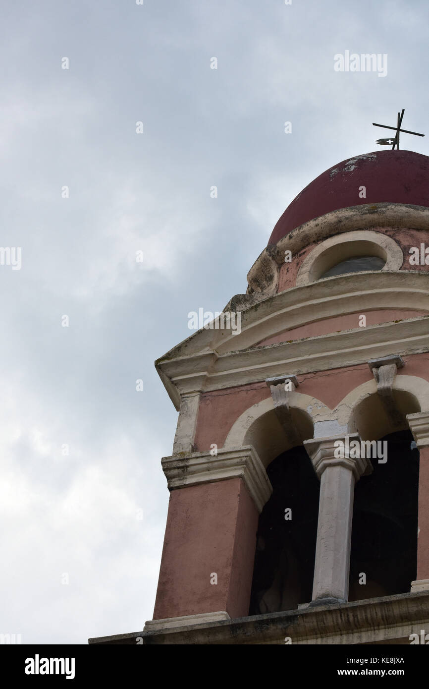 a greek church or important historic buildingwith a cross on the top of ...
