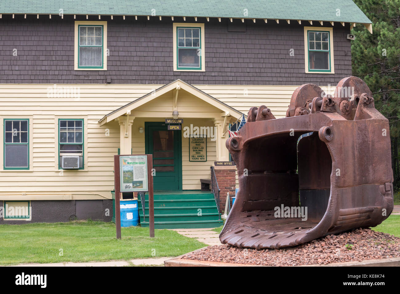 Marble, Minnesota - Hill Annex Mine State Park. The park centers around an open pit mine, now flooded, where iron ore was extracted from 1913 to 1978. Stock Photo