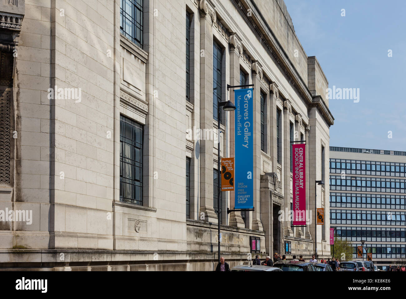 Central Library, Surrey Street, Sheffield, UK Stock Photo