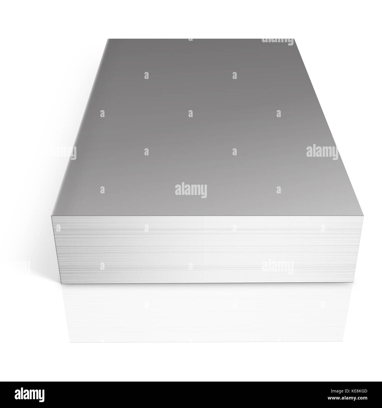 Grey book. Isolated on white Stock Photo - Alamy