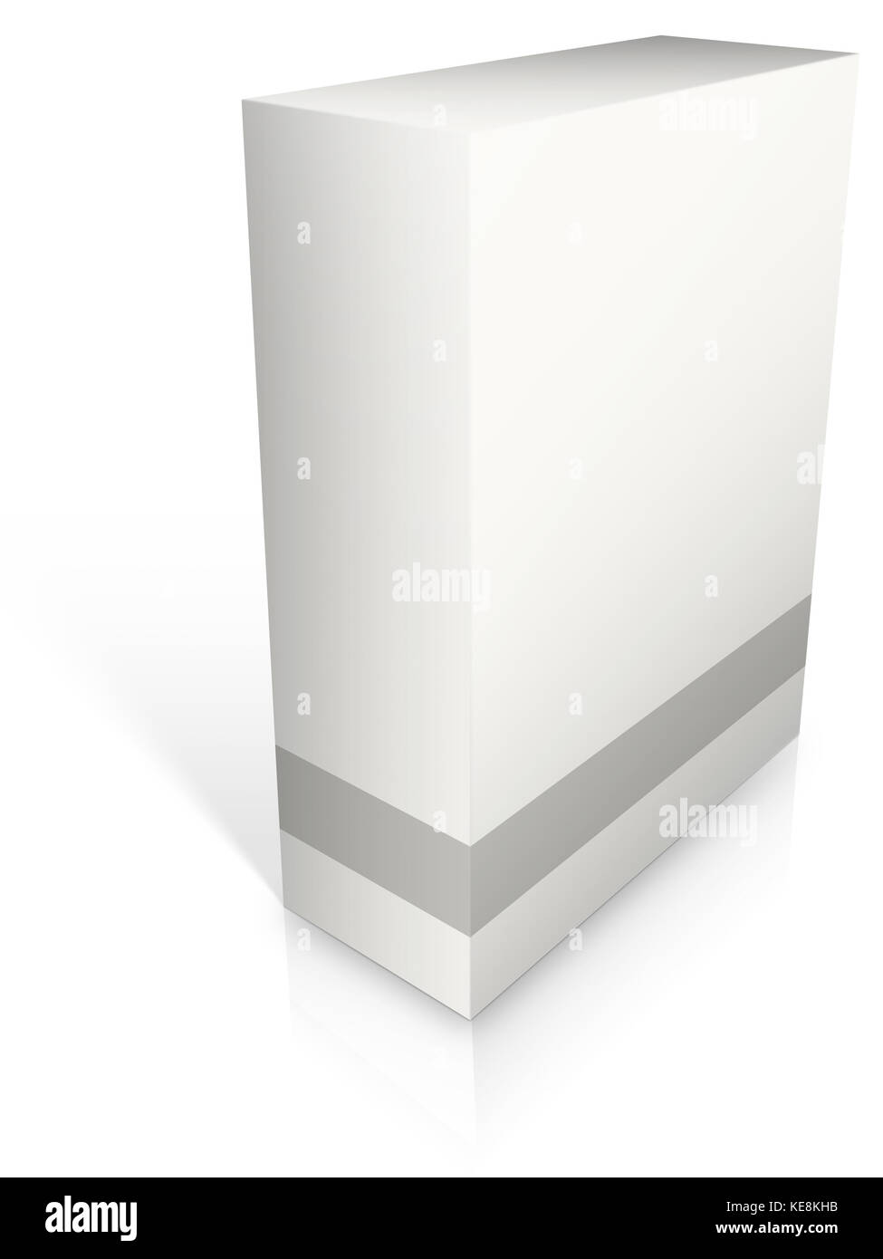 Blank white box cover on white Stock Photo