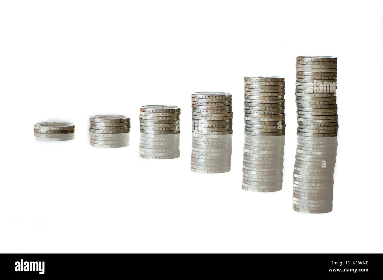 euro coins in stack Stock Photo - Alamy