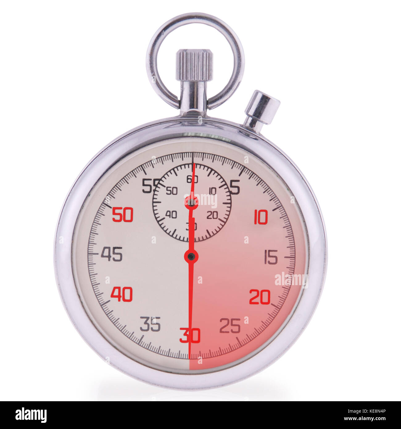Stopwatch on white. Clipping path included Stock Photo - Alamy