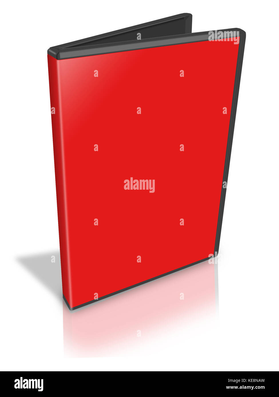 Open Red DVD Case on white Stock Photo Alamy