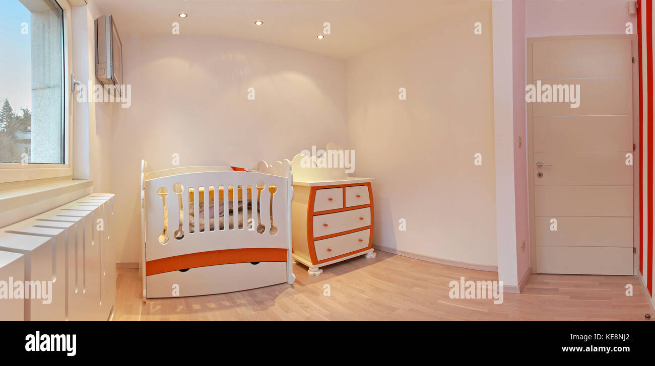 Nursery room interior newly decorated for newborn baby Stock Photo - Alamy
