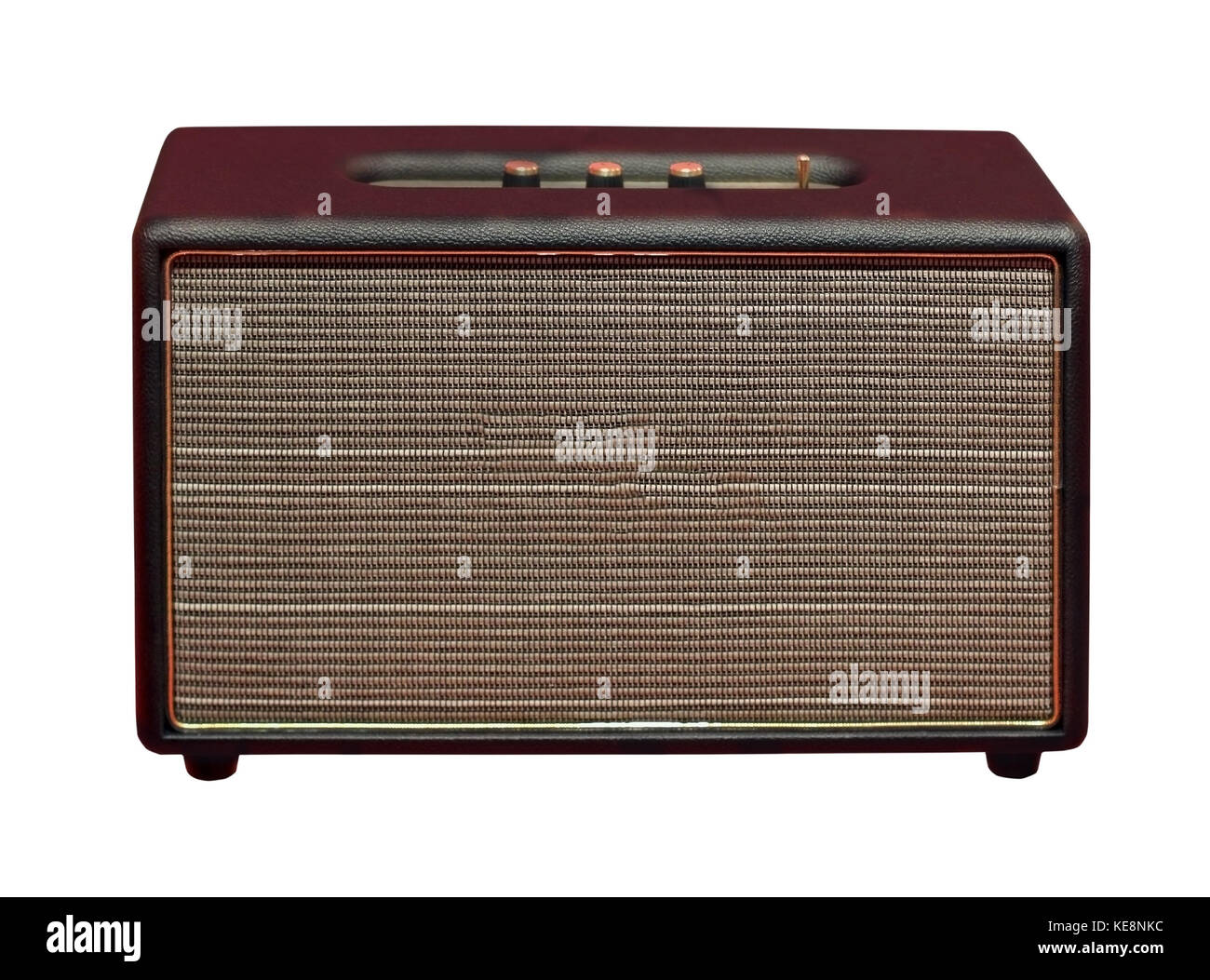 Retro guitar amplifier isolated with clipping path included Stock Photo